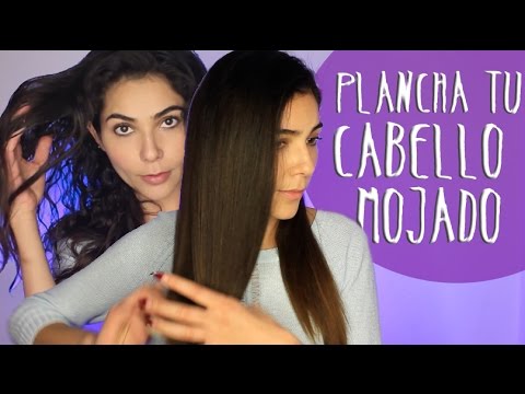 ¿Qué pasa si plancho mi cabello mojado?