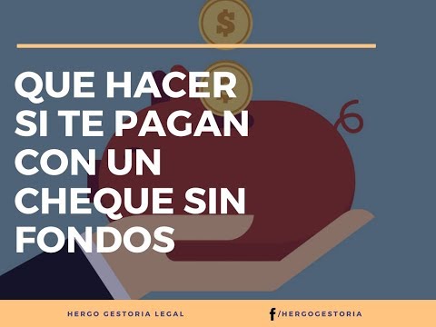 ¿Qué pasa si giro un cheque sin fondos?