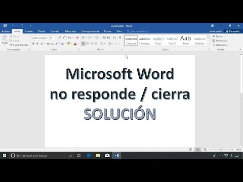 ¿Qué pasa si Word no responde?