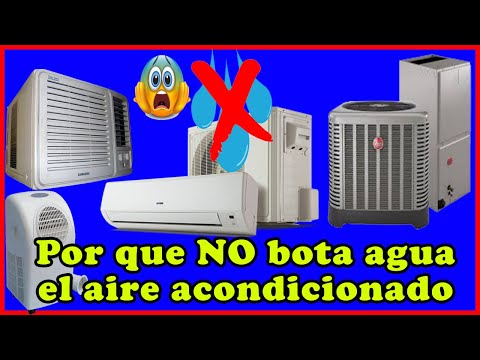 ¿Qué pasa si el aire acondicionado no tira agua?